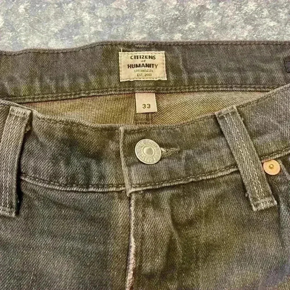 Citizens of Humanity Mens Noah Super Skinny Jeans 33x32 Grey Distressed Premium - Picture 2 of 12
